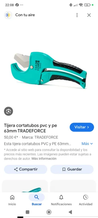 Cortatubos Trade Force Ø63mm