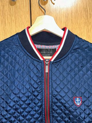 Chaqueta Zara hombre “entretiempo” azul marino