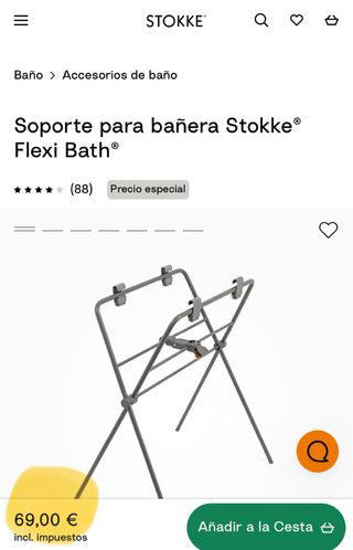 100% NUEVO Patas Soporte Bañera Stokke Flexi Bath