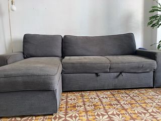 Divano Letto Chaise Longue IKEA Grigio