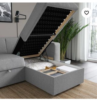 Divano Letto Chaise Longue IKEA Grigio
