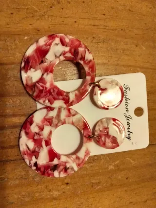 Pendientes Flamenco Rojo y Blanco