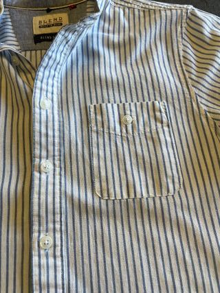 Camicia a righe manica corta