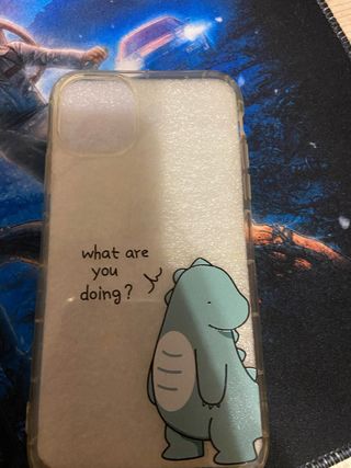 Funda iPhone 11 Transparente Dinosaurio Verde