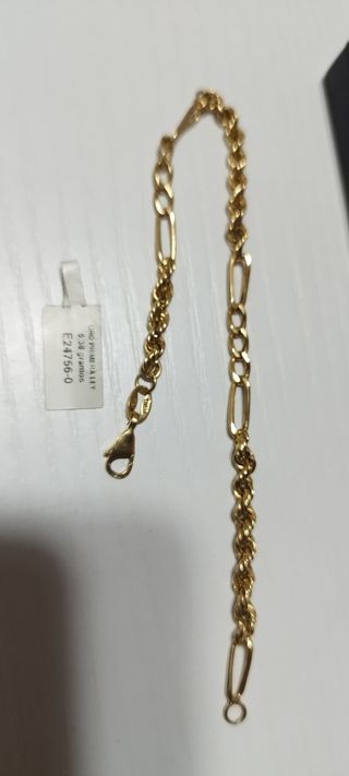 ESCLAVA ORO 18K COMBINADA HOMBRE