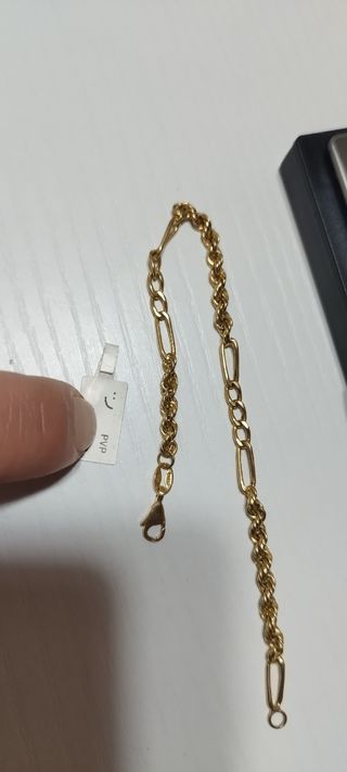 ESCLAVA ORO 18K COMBINADA HOMBRE