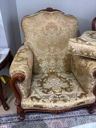 Sillón de seda estilo clásico