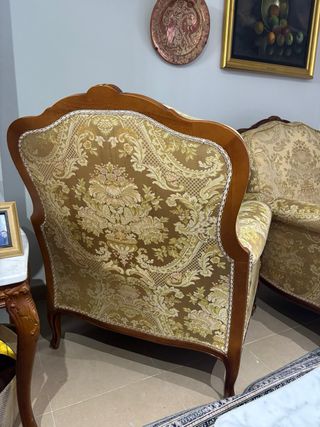 Sillón de seda estilo clásico