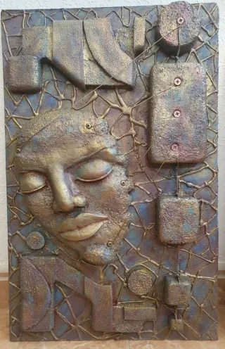 Arte plástico abstracto cara