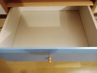 Mesa escritorio madera y cajones