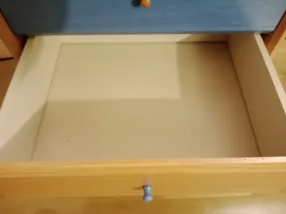 Mesa escritorio madera y cajones