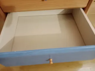 Mesa escritorio madera y cajones