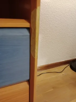 Mesa escritorio madera y cajones