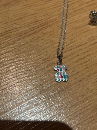 Conjunto Tous Oso Multicolor Plata