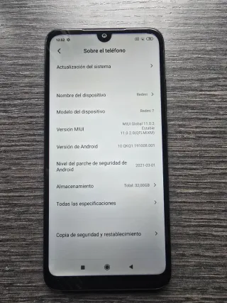 Xiaomi Redmi 7 32GB Negro Eclipse Black