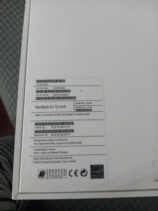 Caja MacBook Air Gris