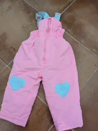 Pantalón de nieve para niña rosa