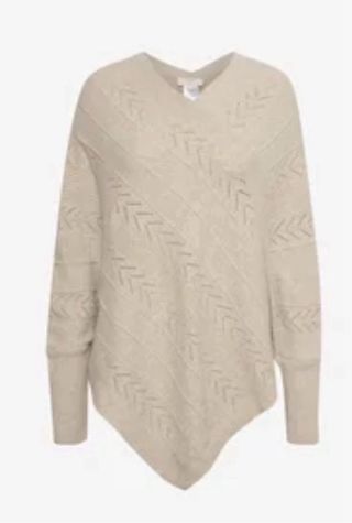 Poncho Beige Talla Única