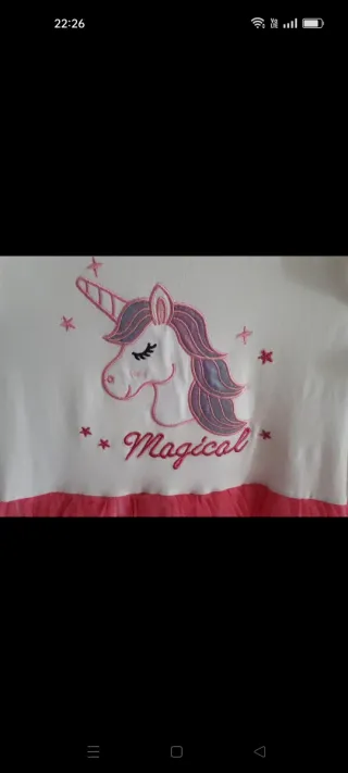 Vestito bambina unicorno tulle 7-8 anni