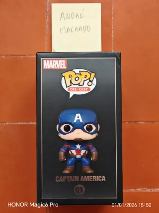 Funko Pop 01 Captain America Capitan Diecast
