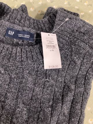 Jersey de lana GAP gris talla L