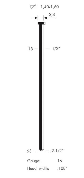 CHIODI/SPILLI OMER 60 MM 2-3/8" BRADS 17