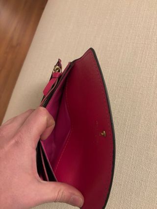 Cartera LV Marrón con Cierre Rosa