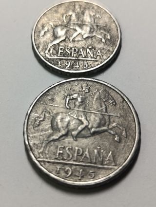 Lote 13 monedas Franco 50-10-5 cent. 1940-1963MBC