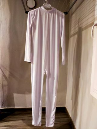 Disfraz mono blanco entero adulto