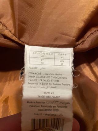 Cazadora polipiel color camel