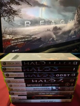 Lote 8 Juegos Xbox 360: Halo, GoW, Battlefield