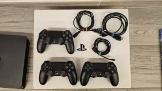 PS4 Slim 500GB + 3 Mandos + 8 Juegos