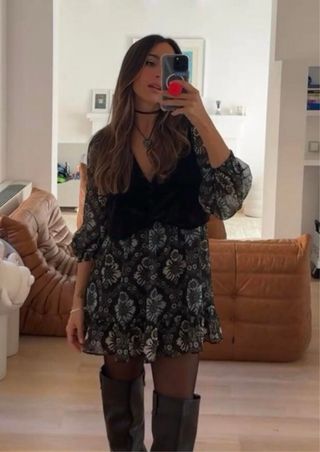 Vestido combinado