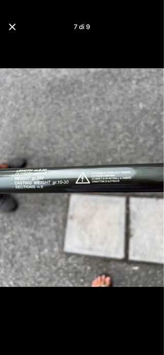 6 canne da pesca con mulinelli