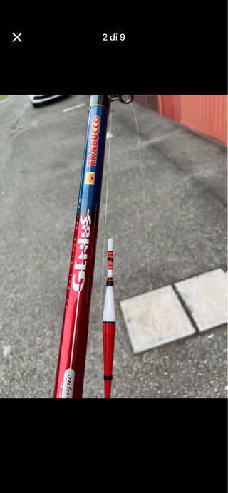 6 canne da pesca con mulinelli