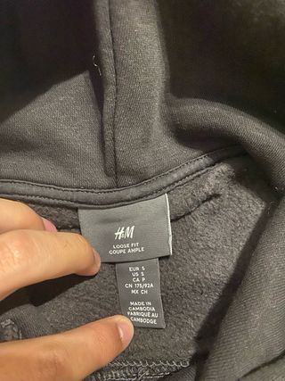 Sudadera H&M Negra con Estampado