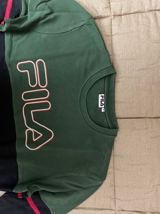 Felpa Fila uomo nera e verde