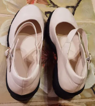 Zapatos charol Mary Jane tacón grueso