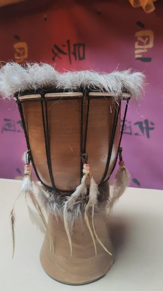 Djembe Africano hecho a mano - Madera y piel