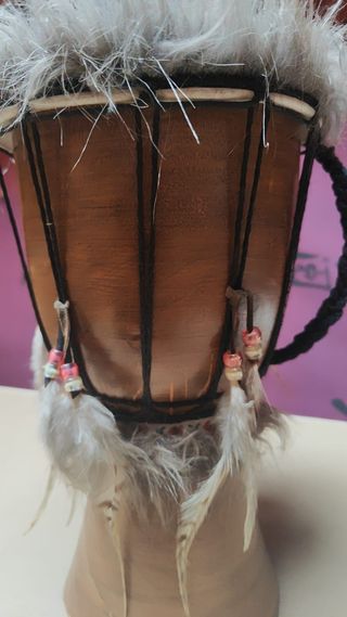 Djembe Africano hecho a mano - Madera y piel