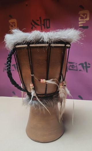 Djembe Africano hecho a mano - Madera y piel
