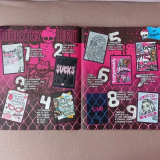 Lote de álbum y cromos de Monster High Fearbook