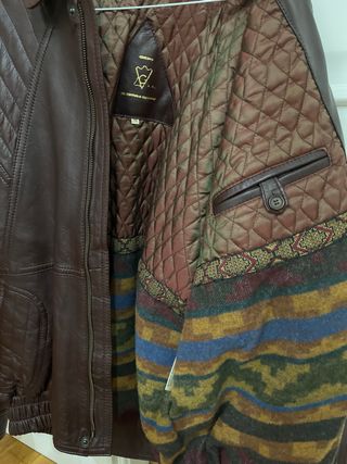 Cazadora de cuero caballero