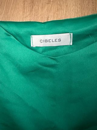 Top Cibeles verde tirantes