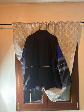 Giacca tecnica zip up Y2K Baggy Nera e Blu