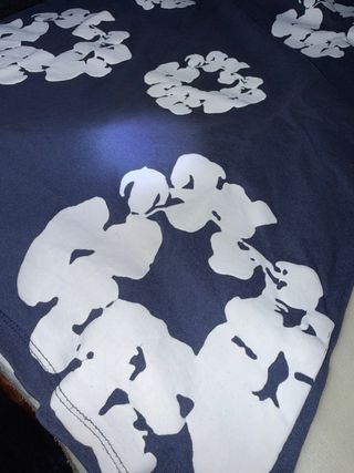 Camisa Denim Tears Azul Estampada