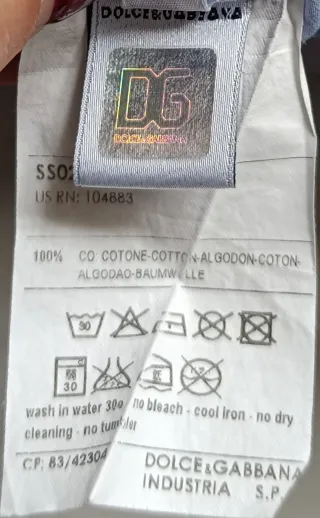 Camicia D&G donna azzurra con rouches