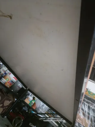 Mesa ovalada de oficina madera y metal