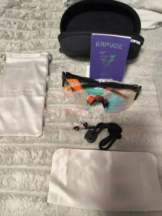 Óculos Ciclismo Kapvoe Fotocromático Vermelho