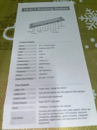 Adaptador USB-C 12 en 1